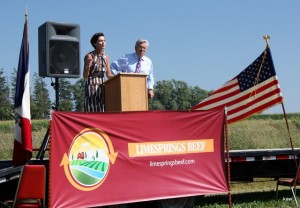 Photo of Lime Springs Beef groundbreaking. Website important to businesses!