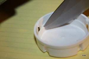 Photo of pill-bottle cap modification