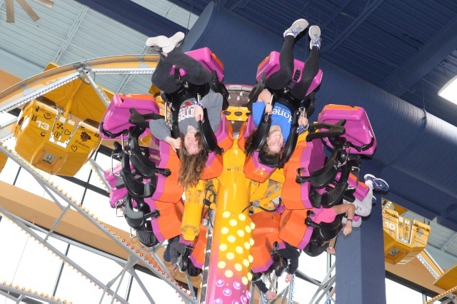 Photo of upside down ride, one of three things learned about while on vacation.