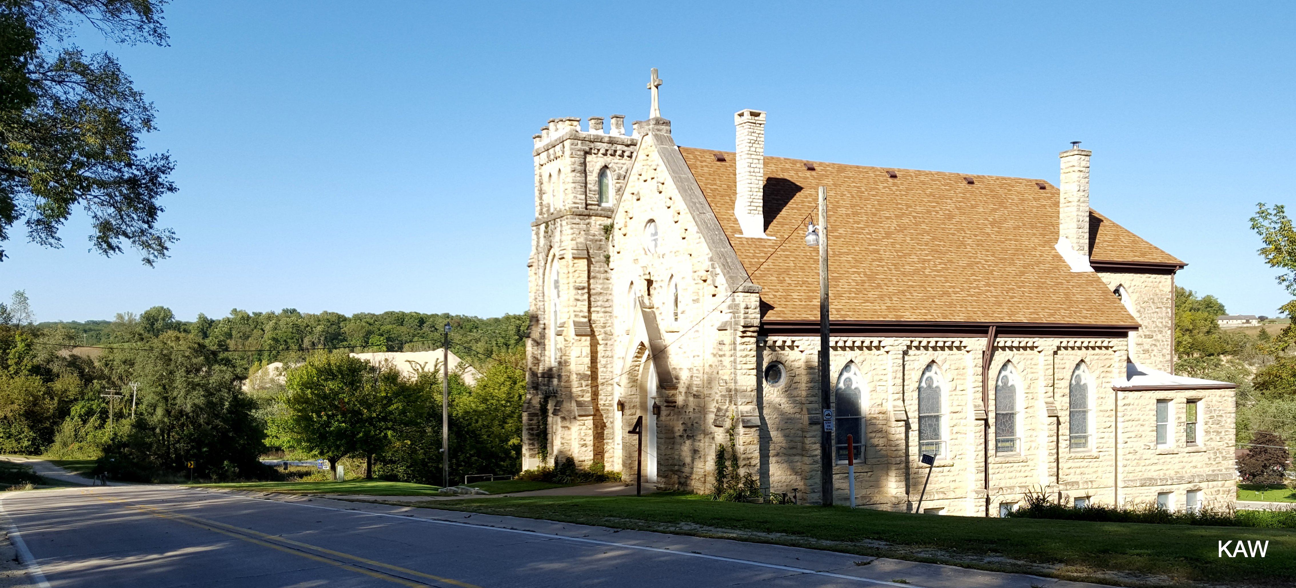 Photo of church at Stone City, Iowa